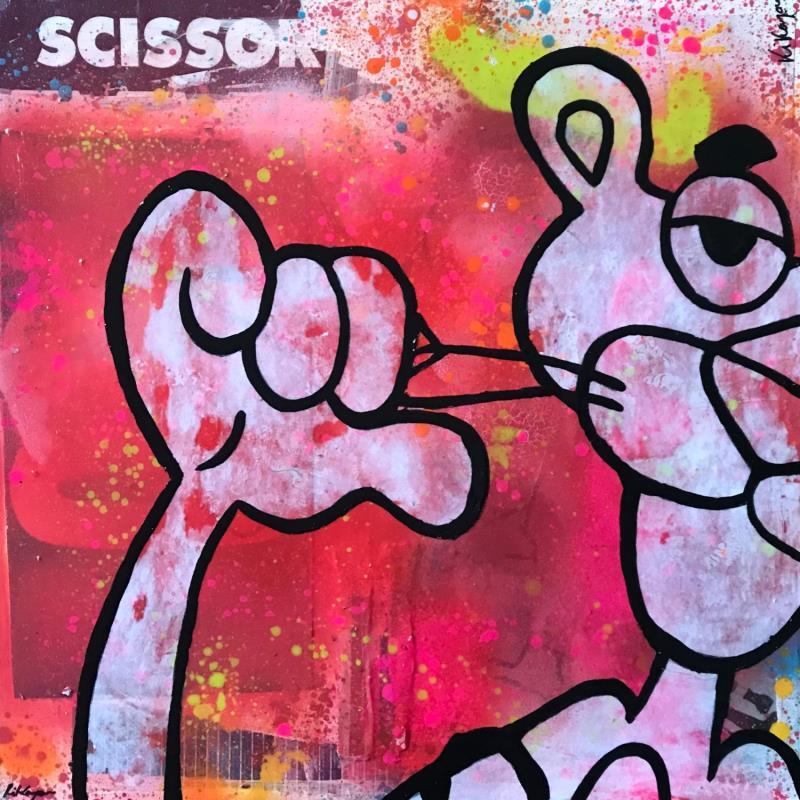 Gemälde Pink yes von Kikayou | Gemälde Pop-Art Pop-Ikonen Graffiti