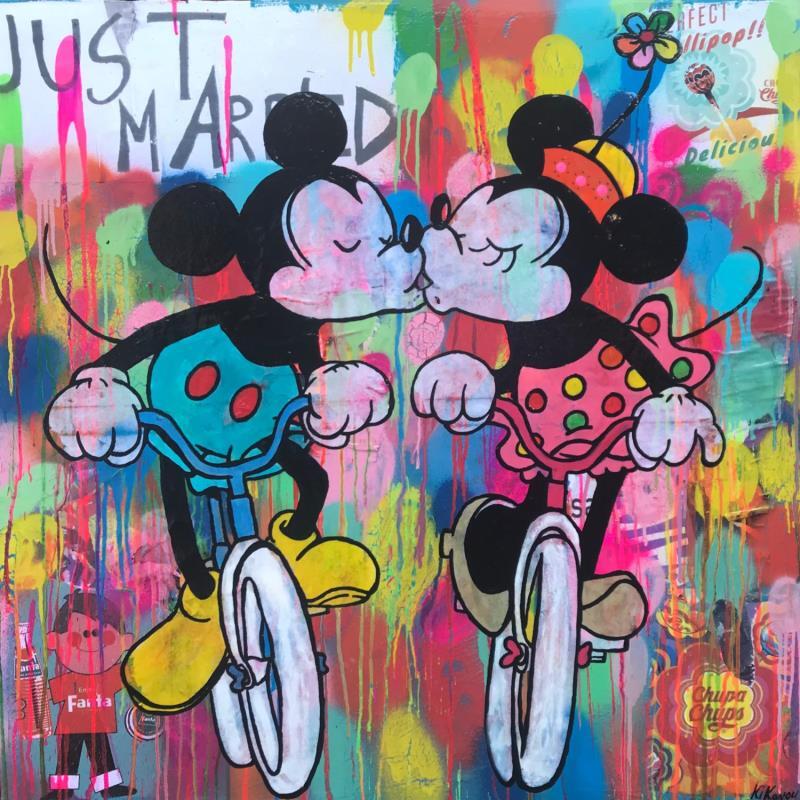 Painting Just married by Kikayou | Painting Pop-art Pop icons Graffiti