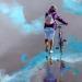 Painting Vélo de plage assorti by Sand | Painting Figurative Marine Life style Acrylic
