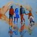 Gemälde Balade club von Sand | Gemälde Figurativ Marine Alltagsszenen Acryl