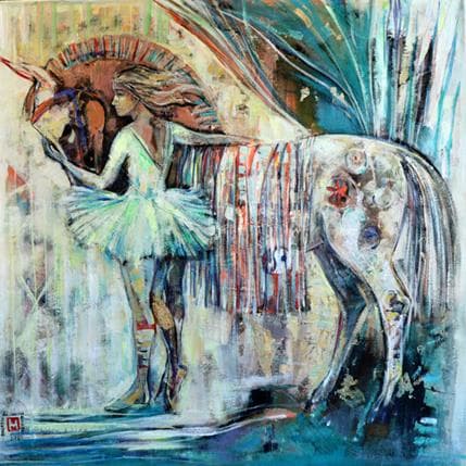 Painting My lovely horse by Machi | Painting Figurative Acrylic, Oil Life style