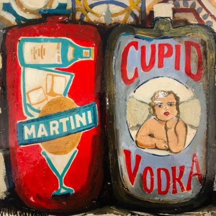 Painting Martini ? by Villanueva Puigdelliura Natalia | Painting Figurative Oil Minimalist