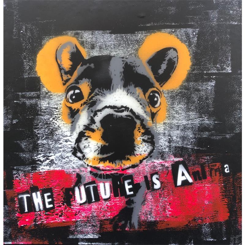 Painting Future Animals by Puce | Painting Pop art Acrylic Animals