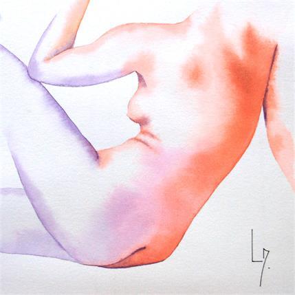 Painting Nu Femme 146 Allyson by Loussouarn Michèle | Painting Figurative Watercolor Nude