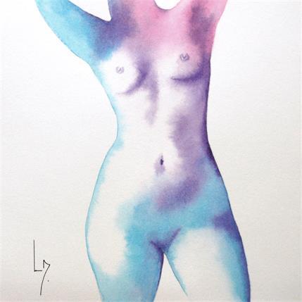 Painting Nu Femme 148 Anonyme by Loussouarn Michèle | Painting Figurative Watercolor Nude