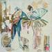Gemälde éventail homme femme von Machi | Gemälde Figurativ Alltagsszenen Öl Acryl