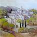 Painting AN68 Village de Sicile III by Burgi Roger | Painting Raw art Mixed Landscapes Urban