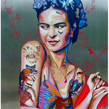 Painting Frida Tatoo by Medeya Lemdiya | Painting Figurative Mixed Portrait