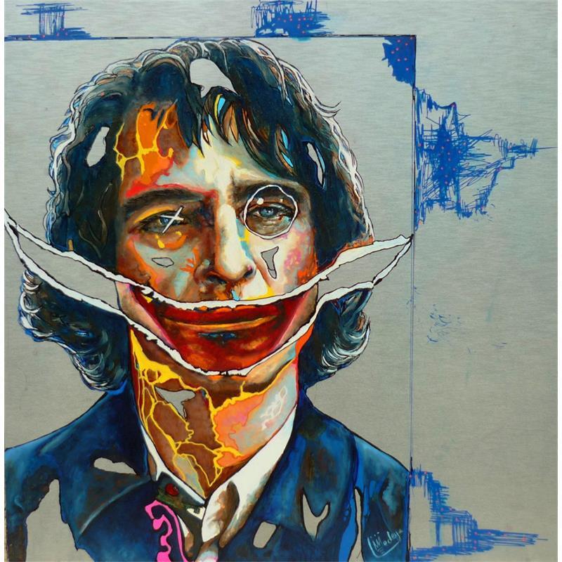 Painting Joker à la Une  by Medeya Lemdiya | Painting Figurative Metal Portrait