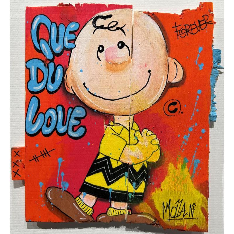 Painting Que du Love by Molla Nathalie  | Painting Pop art Wood Pop icons