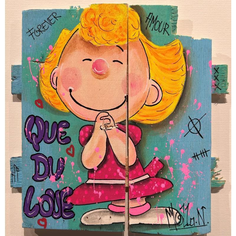 Painting Amour by Molla Nathalie  | Painting Pop-art Pop icons Wood