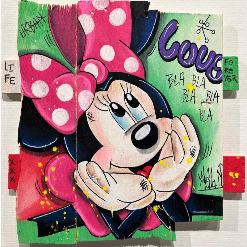 Painting Minnie by Molla Nathalie  | Painting Pop art Mixed Pop icons