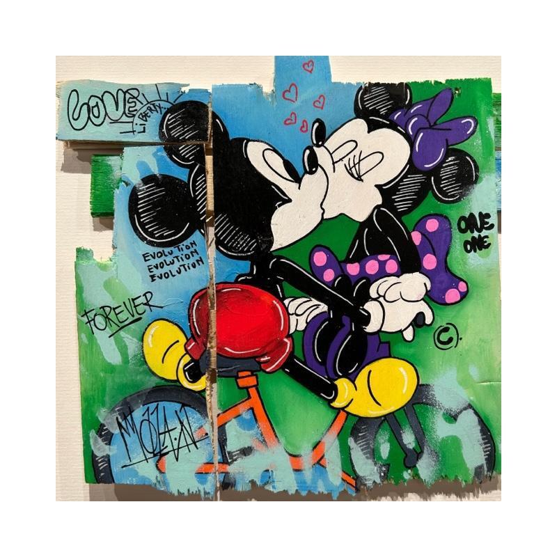 Painting Love by Molla Nathalie  | Painting Pop art Pop icons Wood