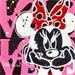 Peinture Minnie, Pink Love par Cornée Patrick | Tableau Pop-art Icones Pop Animaux