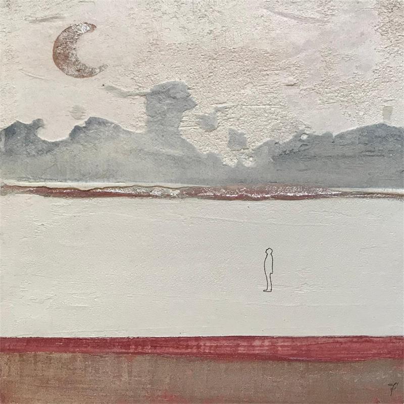 Painting LUNA ROSSA by Roma Gaia | Painting Sand