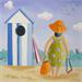 Painting Plage 1 by Davy Bouttier Elisabeth | Painting Naive art Marine Oil