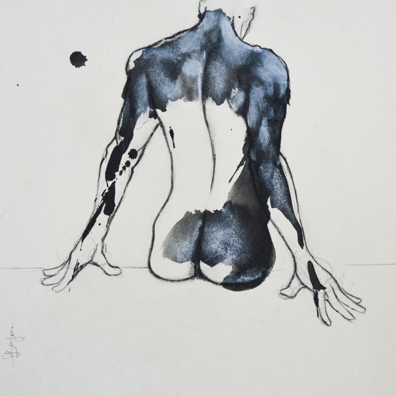 Figurative Paintings Mixeddos Homme By Laurent Bergues Carre D Artistes