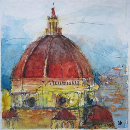 Painting FIRENZE by Galileo Gabriela | Painting Figurative Oil, Watercolor Urban
