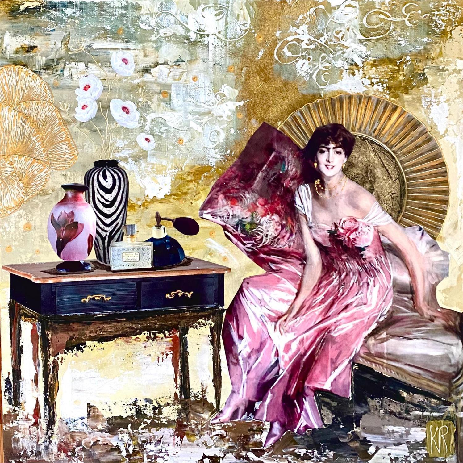 Peinture Le boudoir de Chiara par Romanelli Karine Carré d