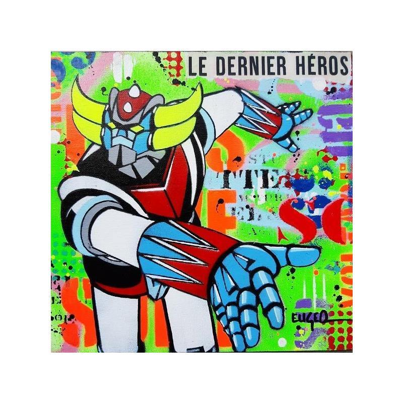 Painting LE DERNIER HEROS by Euger Philippe | Painting Pop art Mixed Pop icons