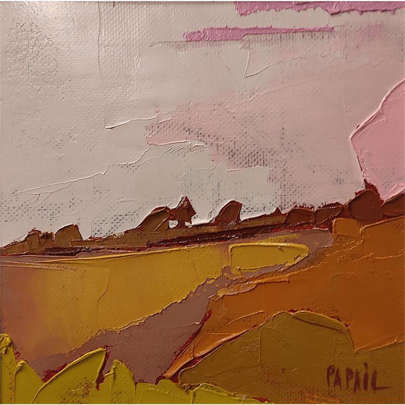 Gemälde Le haut du pré von PAPAIL | Gemälde Figurativ Landschaften Öl