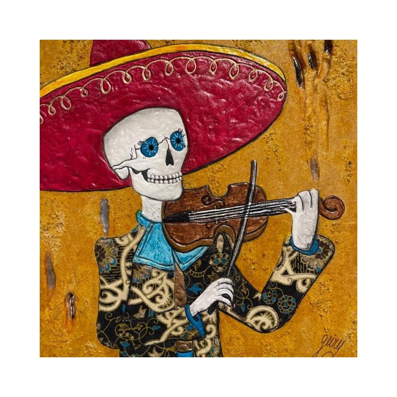 Painting Mariachi by Geiry | Painting Figurative Subject matter Portrait Wood