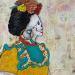 Painting FRIDA CARMEN KAHLO by Geiry | Painting Raw art Portrait Mixed