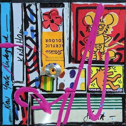 Peinture Tribute to K.Haring par Costa Sophie | Tableau Pop Art Mixte icones Pop