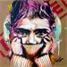 Painting Regard d'exil by Sufyr | Painting Street art Graffiti Mixed Acrylic Portrait