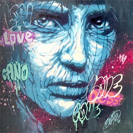 Painting Le regard perseverance by Sufyr | Painting Street art Acrylic, Graffiti, Mixed Pop icons, Portrait