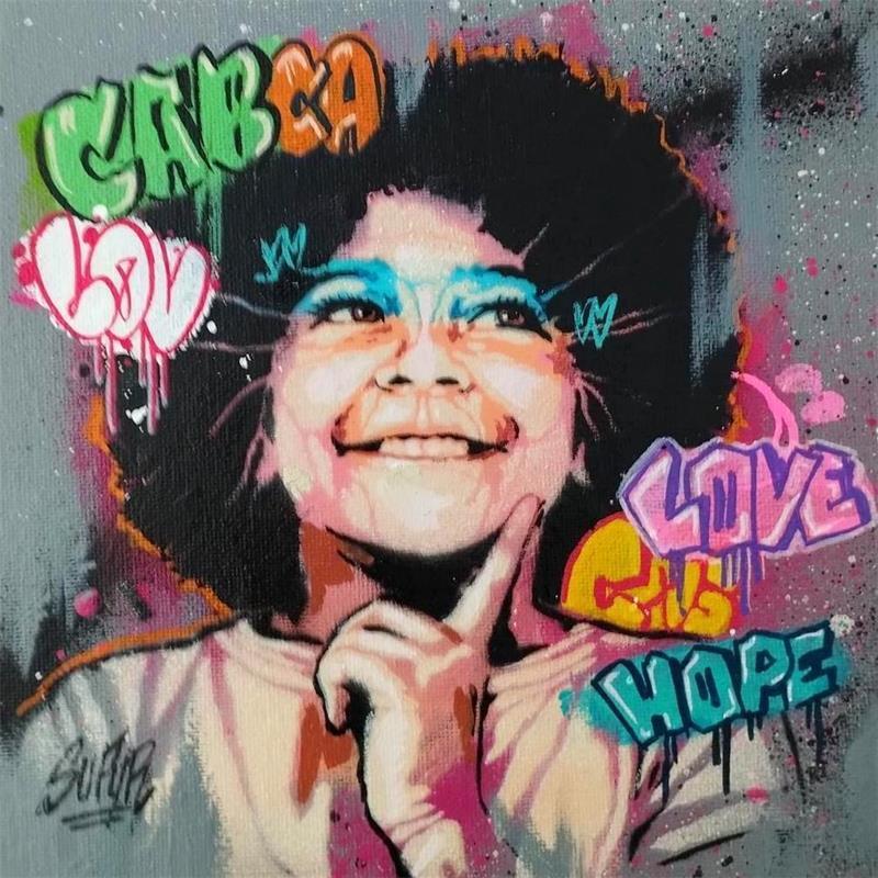 Gemälde Hope von Sufyr | Gemälde Street art Graffiti Acryl