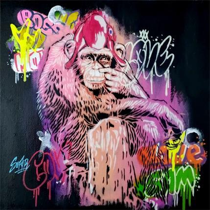 Painting La République des singes by Sufyr | Painting Street art Acrylic, Graffiti, Mixed Animals