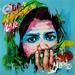 Peinture La fille au voile par Sufyr | Tableau Street Art Graffiti Acrylique