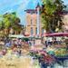 Painting Marché en Provence by Frédéric Thiery | Painting Figurative Landscapes Life style Acrylic