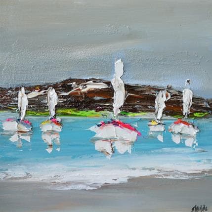 Painting Les îles by Shahine | Painting Figurative Oil Landscapes