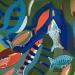 Painting Défilé de poissons  by Bertre Flandrin Marie-Liesse | Painting Naive art Acrylic Marine Animals