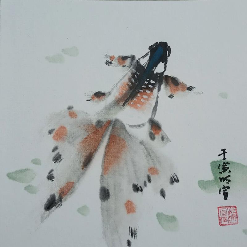 Gemälde Goldfish von Du Mingxuan | Gemälde Figurativ Aquarell Tiere