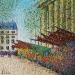 Painting Les fleuristes de la Madeleine by Dessapt Elika | Painting Figurative Landscapes Urban Life style
