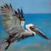 Painting LE PELICAN by Morales Géraldine | Painting Figurative Animals Oil Acrylic