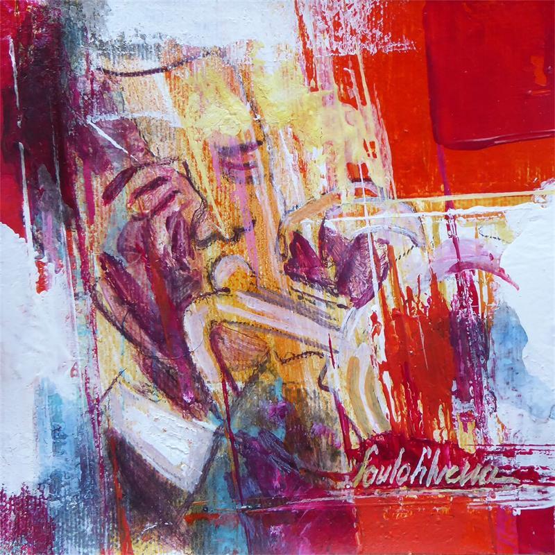 Painting Jazz Music by Silveira Saulo | Painting Figurative Acrylic