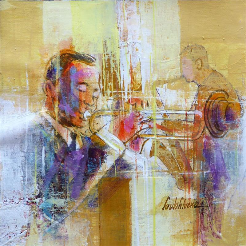 Painting Jazz Dancer by Silveira Saulo | Painting Figurative Acrylic