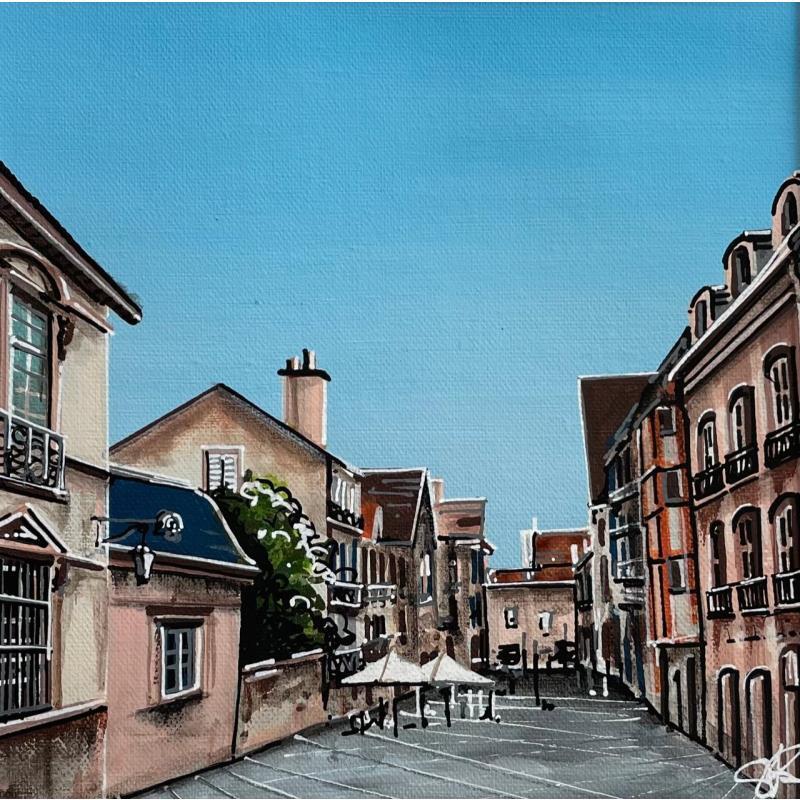Peinture Ruelle d'été à Dijon  par Touras Sophie-Kim  | Tableau Figuratif Paysages Urbain