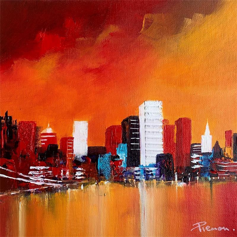 Painting City by Pienon Cyril | Painting Figurative Acrylic Landscapes, Marine, Pop icons, Urban