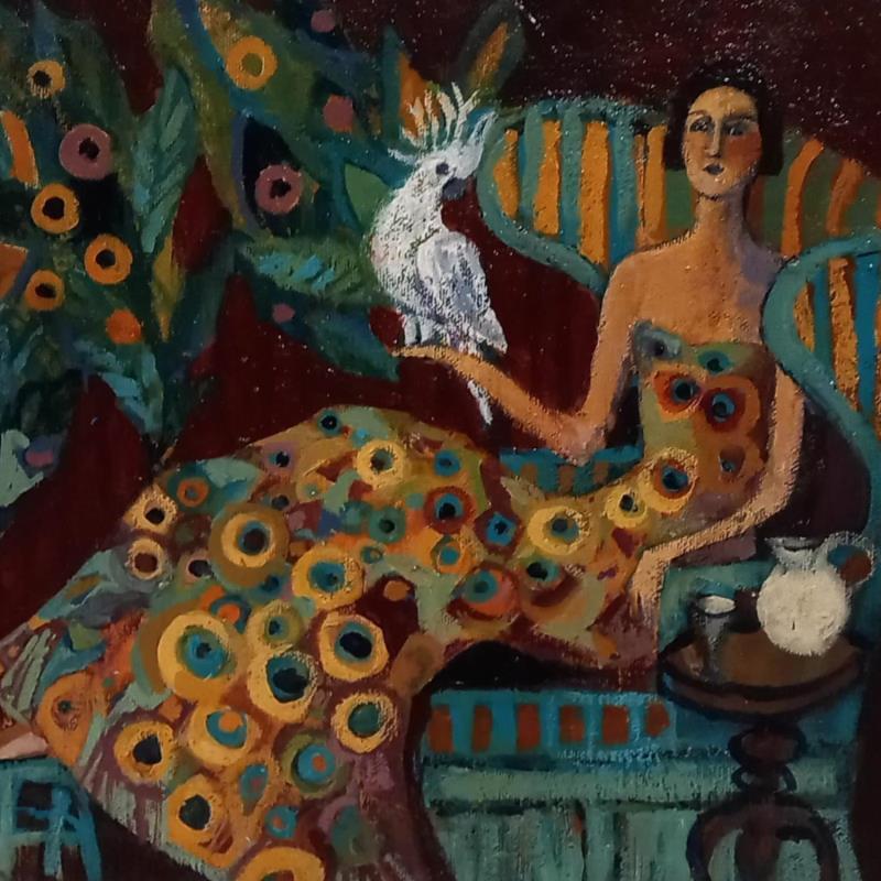 Painting Cockatoo by Sundblad Silvina | Painting Figurative Acrylic, Oil Animals, Life style