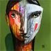 Peinture Isaha par Delaube Fabien | Tableau Art Singulier Portraits Huile