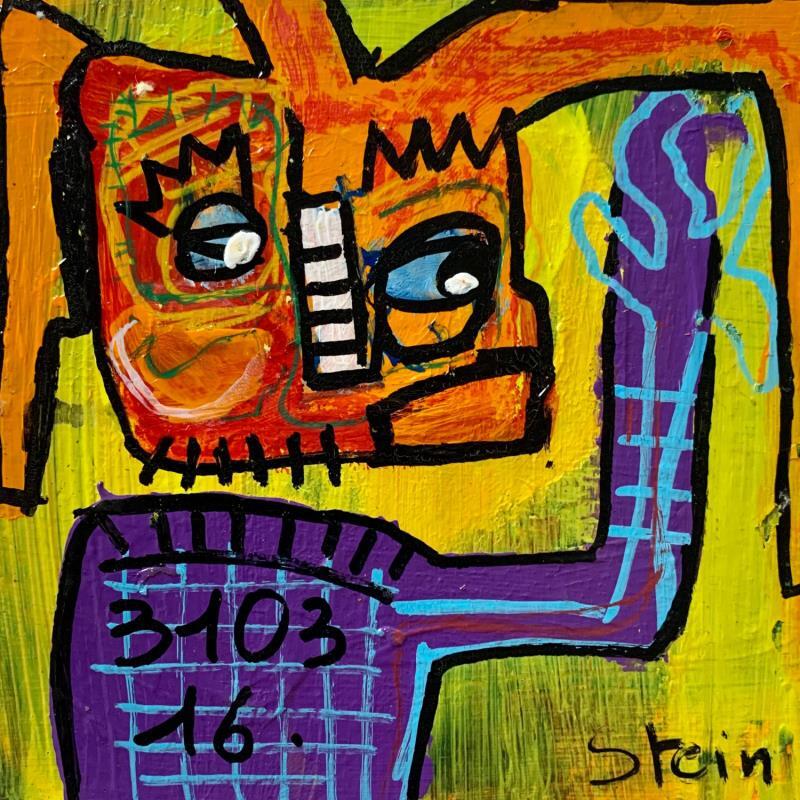 Painting 310316 by Stein Eric  | Painting Raw art Acrylic, Cardboard Portrait