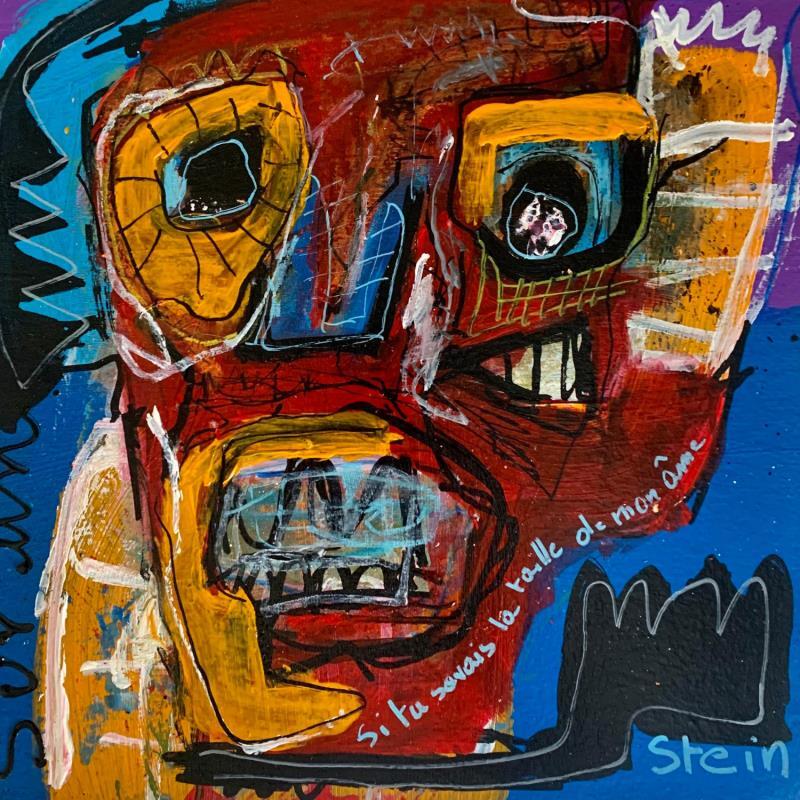 Painting Sur un banc 2 by Stein Eric  | Painting Raw art Acrylic, Cardboard Portrait