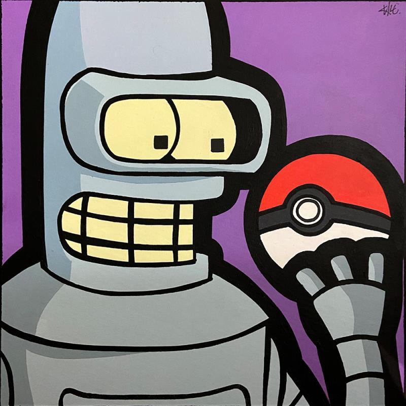 Painting Bender Pokemon by Kalo | Painting Pop art Gluing, Graffiti, Posca Pop icons