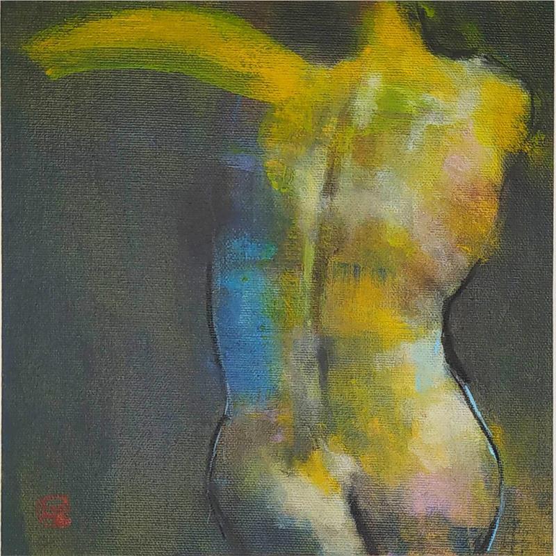 Painting SCULPTURE 01 by Bergues Laurent | Painting Figurative Nude Acrylic