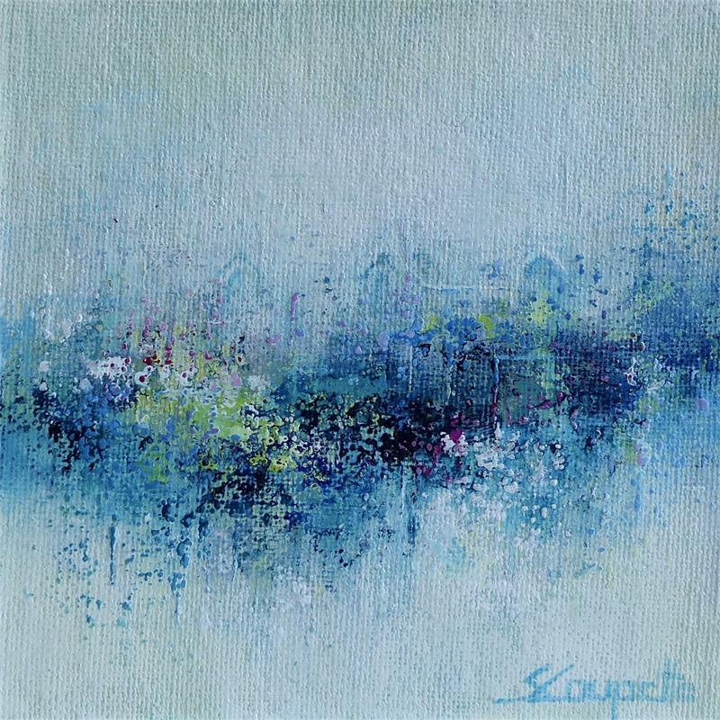 Painting Outlook by Coupette Steffi | Painting Abstract Acrylic, Cardboard Landscapes, Urban